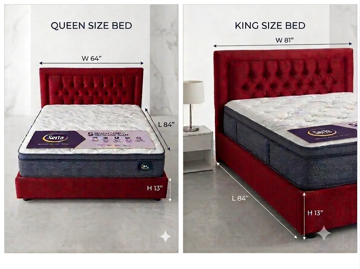 Measurements for Willow Upholstery Bed