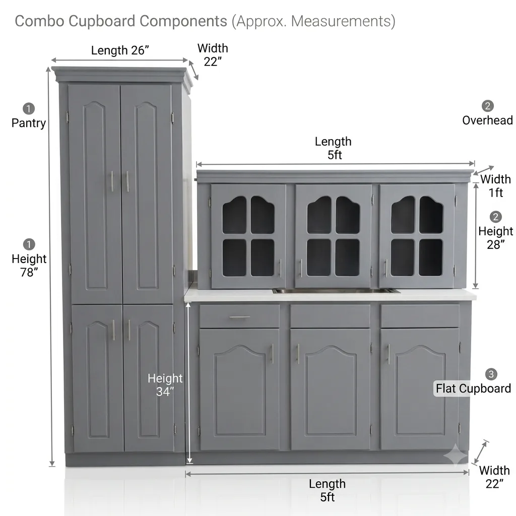 Measurements for Combo Kitchen Cupboard with Sink