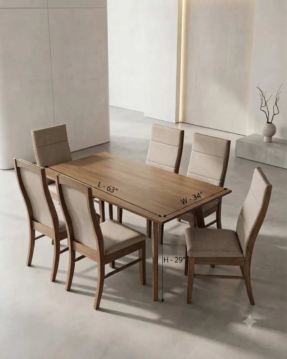 Measurements for Aloha Dining Set